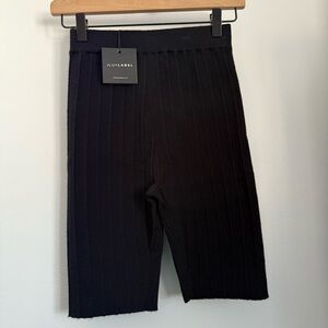 Jluxlabel Small NEW Rib‎ Knit Bike Shorts High Waist Black Lounge Minimal